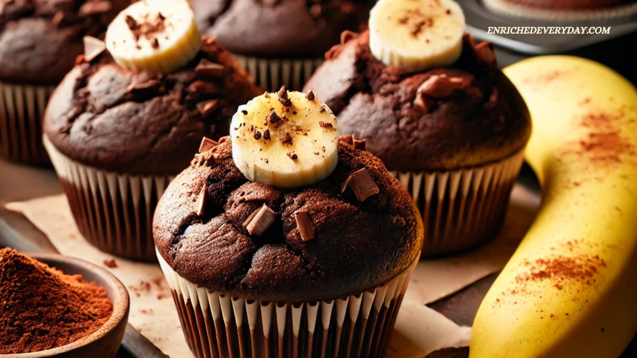 Brownie Banana Muffins Using a Brownie Box Mix